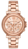 Michael Kors Maren Chronograph Rose Gold Dial Rose Gold Steel Strap Watch for Women - MK7494