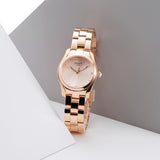 Tissot T Wave Rose Gold Dial Rose Gold Steel Strap Watch For Women - T112.210.33.456.00