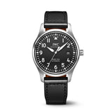 IWC Pilot's Mark XVIII 40mm Black Dial Black Leather Strap Watch for Men - IW327001