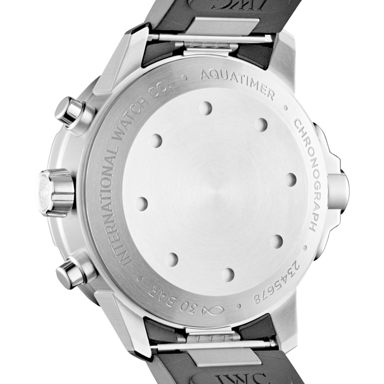 IWC Aquatimer Chronograph Black Dial Black Leather Strap Watch for Men - IW376803