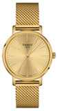 Tissot Everytime Lady Gold Dial Gold Mesh Bracelet Watch for Women - T143.210.33.021.00