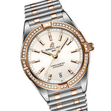 Breitling Chronomat 32 Diamonds White Dial Two Tone Steel Strap Watch for Women - U77310591A1U1