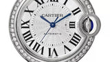 Cartier Ballon Bleu De Cartier Diamonds Silver Dial Silver Steel Strap Watch for Women - W4BB0023