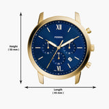 Fossil Neutra Chronograph Blue Dial Blue Leather Strap Watch for Men - FS5790