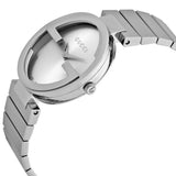 Gucci G Interlocking Silver Dial Silver Steel Strap Watch For Women - YA133503