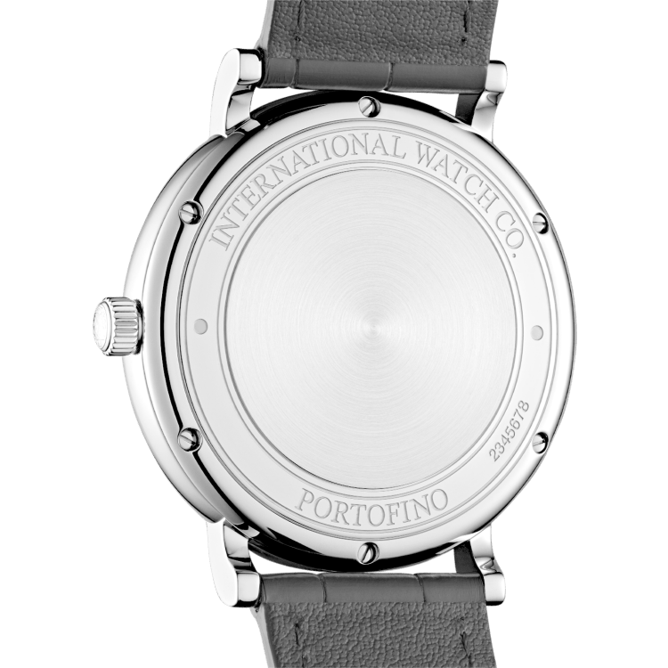 IWC Portofino Automatic Black Dial Black Leather Strap Watch for Men - IW356502