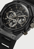 Guess Momentum Black Dial Black Rubber Strap Watch for Men - GW0263G4