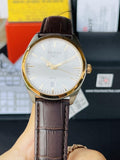 Tissot T Classic PR 100 Quartz White Dial Brown Leather Strap Watch for Men - T101.410.26.031.00