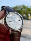 Tissot Luxury Powermatic 80 Silver Dial Brown Leather Strap Watch For Men - T086.407.16.037.00