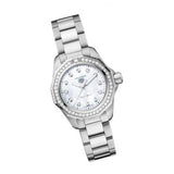 Tag Heuer Aquaracer Professional 200 Quartz Diamond Mother of Pearl Dial Silver Steel Strap Watch for Women - WBP1417.BA0622