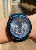 Guess Flagship Chronograph Blue Dial Blue Steel Strap Watch for Men - W0601G2