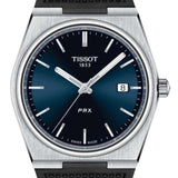 Tissot PRX Quartz Blue Dial Black Rubber Strap Watch For Men - T137.410.17.041.00