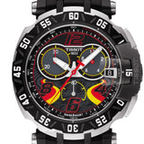 Tissot T Race Chronograph Stefan Bradl Special Edition Black Dial Black Rubber Strap Watch for Men - T092.417.27.057.02