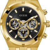 Guess Continental Black Dial Black Rubber Strap Watch for Men - GW0262G2