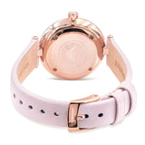 Emporio Armani Gianni T-Bar Quartz Rose Gold Dial Pink Leather Strap Watch For Women - AR11001