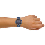 Michael Kors Parker Chronograph Blue Dial Blue Steel Strap Watch For Women - MK6418