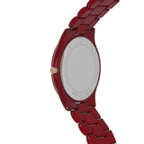 Michael Kors Slim Runway Red Dial Red Steel Strap Watch For Women - MK3895