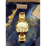 Burberry The City Gold Dial Gold Steel Strap Watch for Women - BU9753