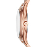 Michael Kors Slim Runway Rose Gold Dial Rose Gold Steel Strap Watch for Women - MK3513