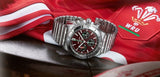 Breitling Chronomat B01 42 Six Nations Wales Red Dial Silver Steel Strap Watch for Men - AB0134A61K1A1