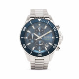 Hugo Boss Ocean Edition Chronograph Blue Dial Silver Steel Strap Watch for Men - 1513704