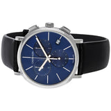 Calvin Klein Chronograph Blue Dial Black Leather Strap Watch for Men - K8Q371CN