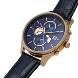 Tommy Hilfiger Weston Chronograph Blue Dial Blue Leather Strap Watch For Men - 1710503