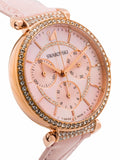 Swarovski Passage Chrono Pink Dial Pink Leather Strap Watch for Women - 5580352