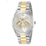 Gucci G Timeless Silver Dial Two Tone Steel Strap Watch For Women - YA1264131