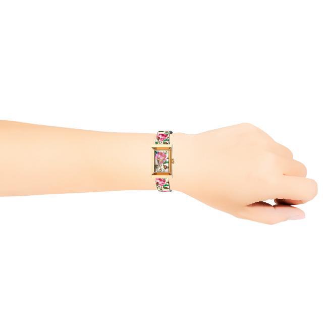 Gucci G-Frame Floral Mother of Pearl Dial White Leather Strap Watch For Women - YA147406