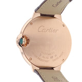 Cartier Ballon Bleu De Cartier Silver Dial Brown Leather Strap Watch for Women - W6920097