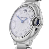 Cartier Ballon Bleu de Cartier Diamonds Silver Dial Silver Steel Strap Watch for Women - WE902073