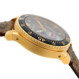 Gucci Dive Doraemon Quartz Brown Dial Brown Leather Strap Watch For Men - YA136335