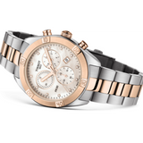 Tissot PR 100 Sport Chic Chronograph Diamonds Mother of Pearl Dial Two Tone Steel Strap Watch for Women - T101.917.22.116.00