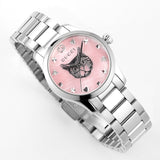 Gucci G Timeless Quartz Mother of Pearl Pink Dial Silver Steel Strap Watch For Women - YA1265013