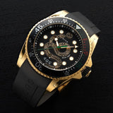 Gucci Dive Quartz Black Dial Black Rubber Strap Watch For Men - YA136219