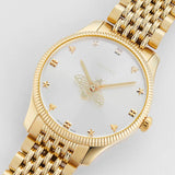 Gucci G Timeless Quartz Silver Dial Gold Steel Strap Watch For Women - YA1264155