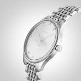 Gucci G Timeless Quartz Silver Dial Silver Steel Strap Watch For Women - YA1264153