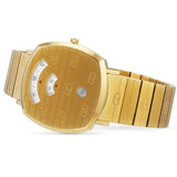 Gucci Grip Quartz Yellow Gold Dial Gold Steel Strap Unisex Watch - YA157409