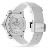 Gucci Dive Quartz White Dial White Rubber Strap Watch For Men - YA136337