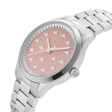 Gucci G Timeless Quartz Pink Dial Silver Steel Strap Watch for Women - YA1265033