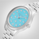 Gucci G Timeless Quartz Turquoise Dial Silver Steel Strap Unisex Watch - YA1265044