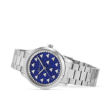 Gucci G Timeless Quartz Blue Dial Silver Steel Strap Watch for Women - YA1265043