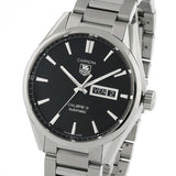 Tag Heuer Carrera Calibre 5 Automatic Black Dial Silver Steel Strap Watch for Men - WAR201A.BA0723