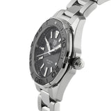 Tag Heuer Aquaracer Quartz 35mm Black Dial Silver Steel Strap Watch for Women - WAY131K.BA0748