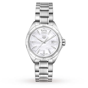 Tag Heuer Formula 1 Quartz Mother of Pearl White Dial Silver Steel Strap Watch for Women - WBJ1418.BA0664