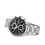 Tag Heuer Carrera Automatic Chronograph Black Dial Silver Steel Strap Watch for Men - CBM2110.BA0651