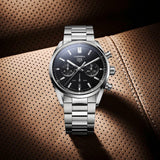 Tag Heuer Carrera Chronograph Black Dial Silver Steel Strap Watch for Men - CBN2010.BA0642