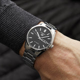 Tag Heuer Carrera Day Date Automatic Black Dial Silver Steel Strap Watch for Men - WBN2010.BA0640