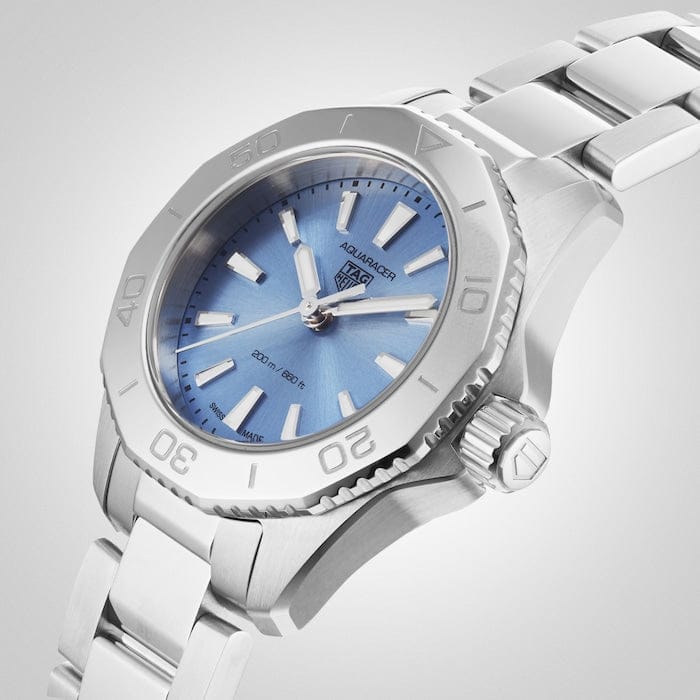 Tag Heuer Aquaracer Professional 200 Quartz Blue Dial Silver Steel Strap Watch for Women - WBP1415.BA0622
